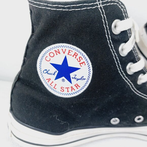 Converse Men's Black White Chuck Taylor All Star Hi-Top Athletic Sneaker Sz 9.5 - Picture 4 of 9